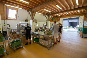 De ruimte om appels te persen