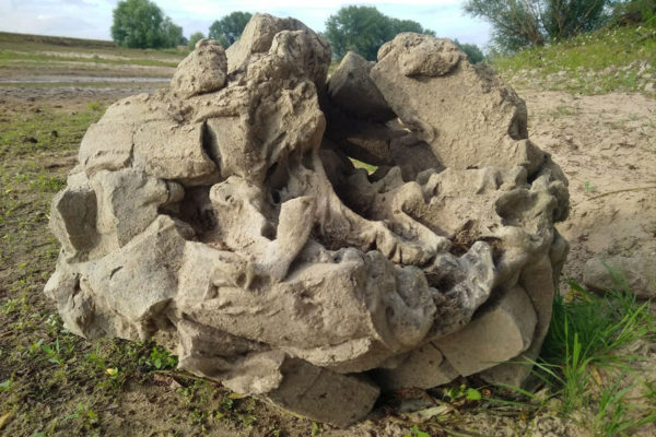 misbaksel struinvondst baksteen steenfabriek